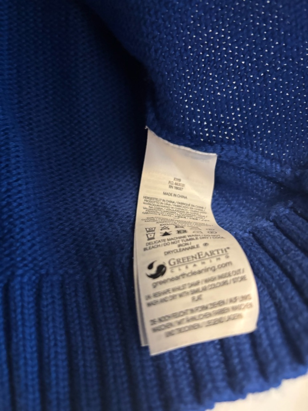 Boden Jemma Chunky Cotton Sweater Colorblock Blue Navy Ivory Small - Picture 3 of 5